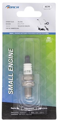 TORCH Spark Plug AC7R Spark Plug Solid terminal Repalce for 965/RZ7C RZ7CT10, for TR14C TR14S, for 4194, for Tanaka 018-16005-20, for Spark Plug CMR7H, OEM | for Champion 965/RZ7C RZ7CT10,for Brisk TR14C TR14S,for Autolite 4194,for Tanaka 018-16005-20,for Torch CMR7H,OEM