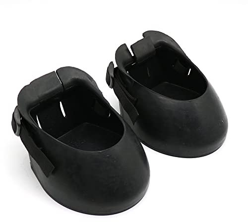 MBLUE 2 st halkfria hästskor gummi ryttare hästskostövlar reparation korrigera hästens hovprestanda hovskydd (2 st XL (14 cm)