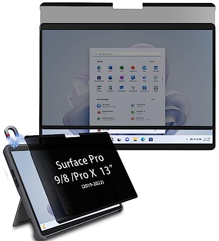 HaruYo Filtre de Confidentialité Magnétique pour Microsoft Surface Pro 9/8 | Compatible avec 13 Surface Pro 9(2022)/Pro 8(2021), Amovible Protection Ecran, Film Anti Regard/Filtre Lumière Bleue
