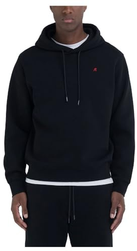 replay herr hoodie, 098 svart, M