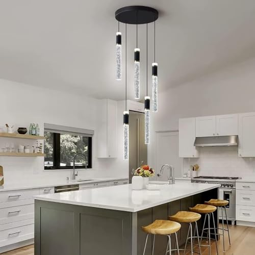 Lampada a Sospensione LED Dimmerabile, Lampadari Moderni a Forma di Cilindro Regolabile in Altezza per Soggiorno, Comodino, Sala da Pranzo, Moderna Lampada Soffitto, 30 cm