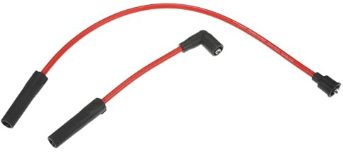 X AUTOHAUX Motorcycle Spark Plug Coil Wires for Harley Davidson Sportster | for Harley Davidson Sportster 883 1200 1986-2003 FLT 1980-1998, 8mm Ignition Coil Harness Cable, Pack of 2, Silicone, Nickel