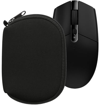 kwmobile Funda Compatible con Logitech G305 Lightspeed - Estuche de Neopreno con Cremallera para ratón - Carcasa en Negro