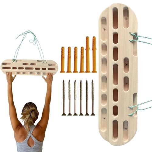 Klettertaste - Klettertaste - Trainingstaste | Klimmzugstange aus Holz ohne Grate und glatte Kanten, Trainingshandbrett für Übung