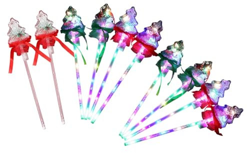 ZIDDAR Leuchtende Stöcke Nachtspielzeug Weihnachten LED Blinkstab Handschneeflocken Stäbchen Party Requisiten Für Erwachsene Club Jubel Requisiten
