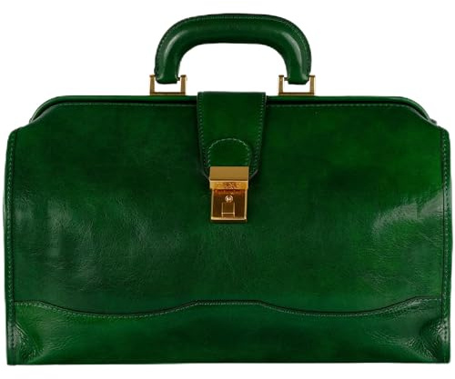 Time Resistance Arzttasche aus Leder – Lederhandtasche im Vintage-Stil – Aktentasche aus Leder für Damen und Herren