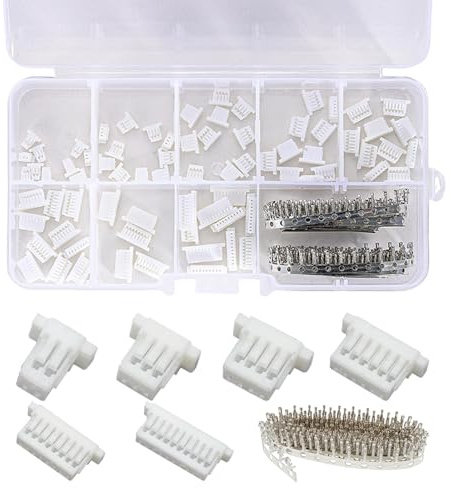 PENGLIN 495Pcs JST SH 1.0mm Connector Kit | 2/3/4/5/6/7/8/9/10 Pin Housing Connectors,1.0mm Pitch JST Adapter,SH 1.0mm Plug Adapter