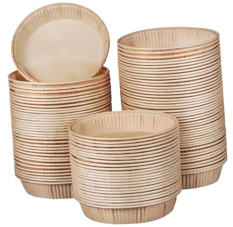 Garneck 100pezzi Mini Teglie Da Forno Rotonde Per Crostate Per Cuocere Piccole Torte e Quiche Adatte Al Forno Per Uso Domestico e Professionale Materiale Sicuro Antiaderente