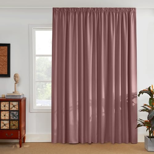 Pony Dance Mörkläggningsgardin, termisk vardagsrumsgardin, set med 1, isolerande, anti-kyla, för sovrum, flickor, pojkar, barn, vuxen, röd böna, B 300 x H 245 cm