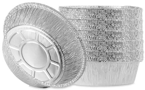 XIUsheUA Vassoio in Alluminio 50/100 Pezzi di Scatola di Latta in Alluminio for friggitrice ad Aria, cestello for Cottura a Vapore, utensile da Cucina, teglia raccogli Gocce for Barbecue(100PCS)