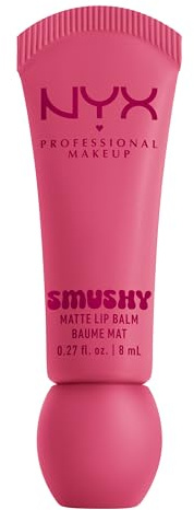 NYX Professional Makeup Lip Balm, matte, aufbaubare Farbe, angenehmes Tragegefühl, einzigartiger, süßer Duft, Smushy Matte Lip Balm, Swipe Sesh