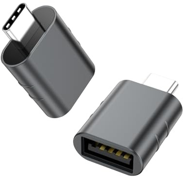 Fllyvly Adaptateur USB C vers USB 3.0, Pack de 2, Compatible avec iPhone 16 Pro Max, MacBook Pro/Air 2021, iMac, iPad Mini 6/Pro, Connecteur Mâle USB-C vers Femelle USB-A, Haute Durabilité et Vitesse