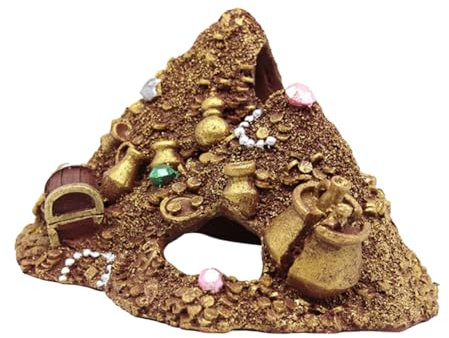 HOMOBABE Décoration De Réservoir Résine Ornement De Poisson Tank Accessoire De Décor Aquatique avec Tour De Bijoux Simulée pour Aquarium
