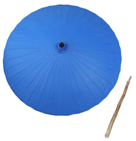 PQPQLI Ombrellone da Giardino 200 Cm, Ombrellone da Spiaggia in bambù, Ombrelli di Carta Oleata in Vari Colori, Applicare L'olio di Tung All'ombrello, Non Sbiadisce Facilmente(Blue)