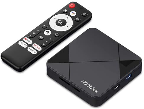 LEFFOT Android 14.0 TV Box, RK3518 4K Ultra HD Smart TV Box, 2GB RAM + 16GB ROM, Supporto HDR10, Controllo vocale, 2.4G & 5G WiFi 6, Ethernet 100M, BT 5.4, USB 3.0, RK3518 Quad Core ARM Cortex A53