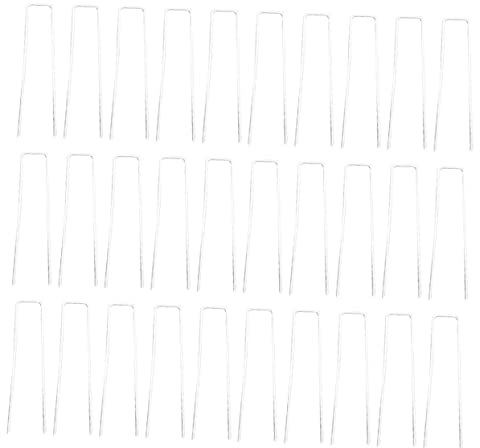 JOINPAYA Grapas para Fijación de Césped Artificial y Telas Paisajísticas, Acero Galvanizado 2,8 Mm 15x2,5 Cm, 30 Unidades para Jardín y Anclaje de Suelo Robusto