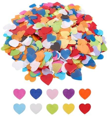 Coriandoli per Feste,10000 Pezzi Coriandoli di Carta Multicolori,2.5cm Matrimonio Decorazione da Tavolo per San Valentino,Compleanno,Matrimonio,Festa,Celebrazioni,Decorazione (100 g)