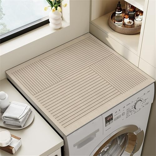 Highdi Style Nordique Housse de Protection pour Machine à Laver Top,Coussin de Machine à Laver Antidérapant Housse de Machine à Laver pour Machine à Laver Ou Sèche-Linge (Beige,30x40cm)