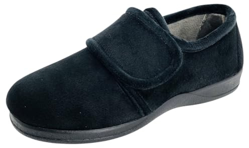 J. Ruiz calzados JR - Zapatillas de Casa Mujer Invierno - Pantuflas de Mujer Invierno - Fabricado en España. (Negro, 38, Sistema tallas calzado EU, Adulto, Mujer, Números, mediano, 38)