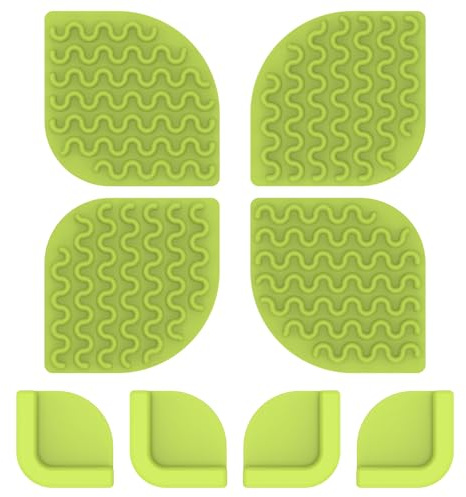 2 pies de silicona para tabla de cortar, pies de silicona antideslizantes para tablas de cortar y utensilios de cocina, antideslizantes, para evitar cortes y cortes, 4 esquinas, base antideslizante