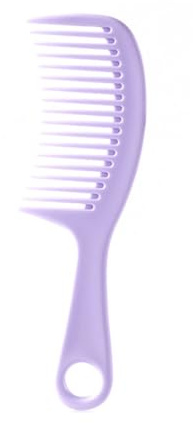 Lisse Peigne en plastique, peigne à dents larges, brosse à cheveux à dents grossières, peut être accrochée for une utilisation sèche et humide dénouement(Lila)