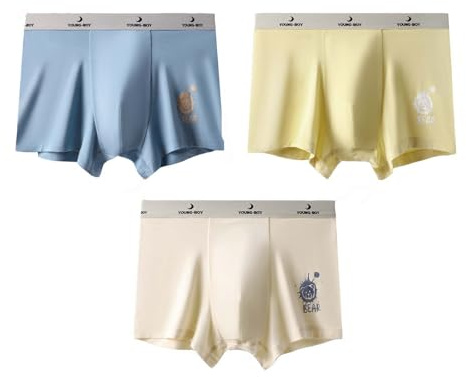 Mutande Ragazzo, Boxer Bambino Cotone Intimo per E Slip Comodi E Carini Pantaloncini Pantaloni Bauli Intimi in Cotone 3 Pezzi (Blue 10-11 Anni)