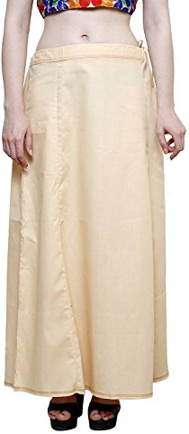 CRAFTSTRIBE dam underkjol bomull sari kjol sari innerkläder beige kjol