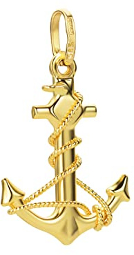 PRINS JEWELS Anker und Seil mit Bügel verschlungenen Anhänger 14 Karat 585 Gelbgold - SA1902