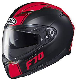 HJC Helmets Motorradhelm F70 MAGO MC1SF, Schwarz/Rot, XL, 15257110