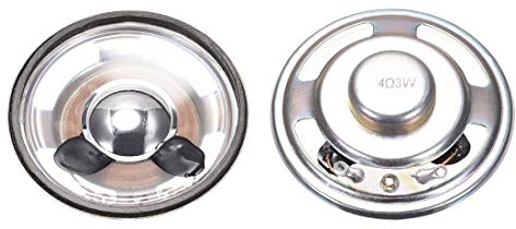 sourcing map 3W 4 Ohm FAI DA TE Altoparlante Magnetico 50mm Forma Rotonda Sostituzione Altoparlante 2pcs