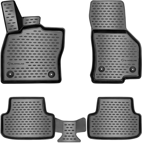 ELMASLINE 3D Gummimatten Set für Skoda KAROQ Baujahr 2017-2026 | hoher Rand | Zubehör Fußmatten