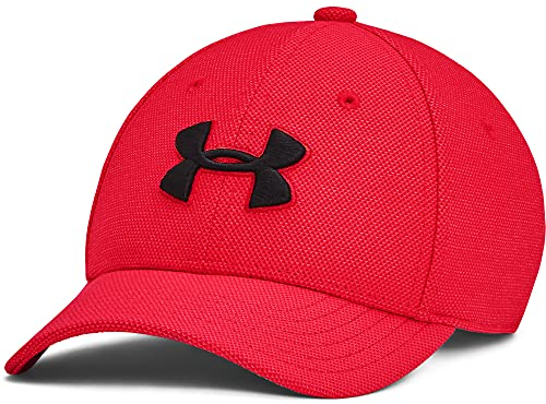 Under Armour Jungen Heathered Blitzing 3.0 Cap Verschluss, Rot (601)/Schwarz, XS-S