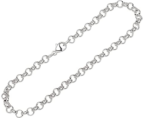 NKlaus Armband 925 Sterling Silber, 20cm rund Erbskette weit, 1 Stück | Unisex; Länge: 20cm; Breite: 4mm; 18,5cm