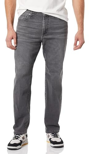 Amazon Essentials mäns rak passform jeans, tvättad grå, 29 B x 29 L