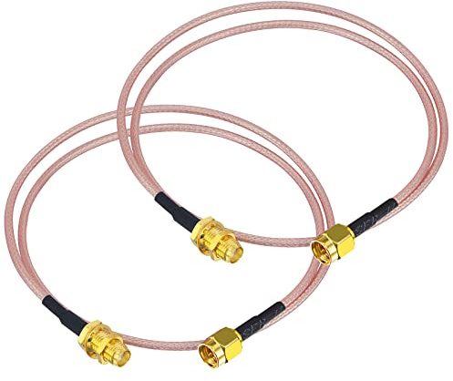 Boobrie Câble Coaxial SMA Mâle à SMA Femelle 50cm Rallonge RG316 Câble Adaptateur d'Antenne WiFi pour Antenne 4g 5g Routeur sans Fil IP Caméra