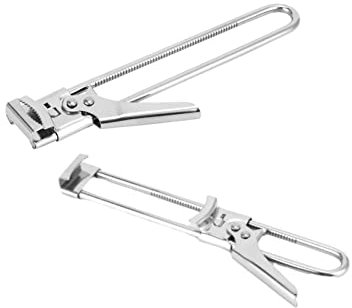 Beufee 2 abridores de tarros de Acero Inoxidable, Ajustables, abridor de Botellas Manual, abridor de latas, abridor de Botellas de Cristal de Cocina, removedor de Tapas de latas