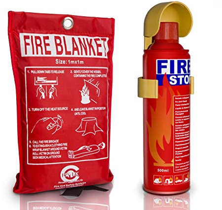 Easy to use All purpose Fire Stop Flame Retardant Extinguisher Can Car Van 500 ml + Blanket