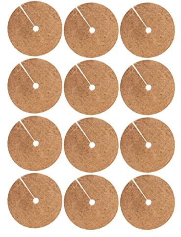 Mulches, Coconut Fibers Mulch Ring Tree Protector Mat Coco Coir Flower Pot Mulching Cover 20cm 12PCS