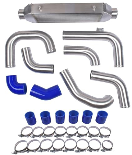 NSGMXT Kit intercooler Kit Raffreddatore Aria Staffa Anteriore In Alluminio Compatibile con GOLF MK4 B-O-R-A A3 8L 1.9 TDI 1998-2005