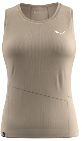 Salewa Damen Puez Sporty Dry Tanktop Women Hiking Shirt, Quicksand, L EU