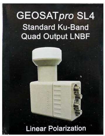 GEOSATpro SL4 DRO Quad Output Ku LNB LNBF Standard Linear 10750 L.O. for FTA