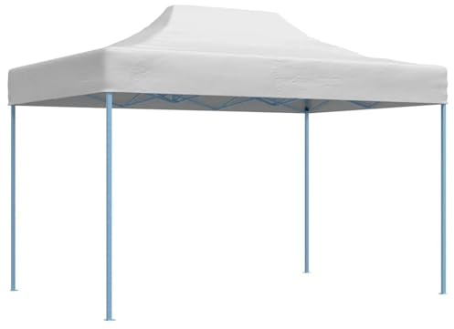 Rantry Gazebo Professionale Pieghevole 3x4m Acciaio Bianco, Gazebo da Giardino, Gazebo Ombrellone da Giardino Spiaggia Pesca Esterno Antivento per Arredo Giardino Terrazzo Ambienti Decorazione Mobili