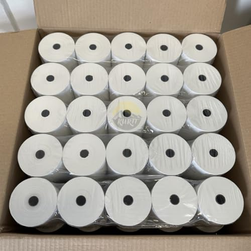 KURTT - 10 Stück Premium Thermo-Kassierrollen 80 mm x 80 mm x 12 mm - weiß - für Epos Quittungen oder Kreditkarte - Kassenbonrollen - Pinrollen - Thermopapier - bpa frei -