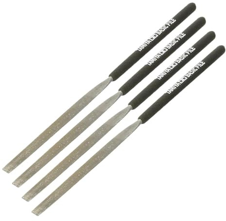 Tamiya TAM74104 Basic 300074104 File Handle Plastic/RC 3-Piece Set (Pack of 4)