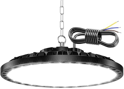 TASINUO Focos Led Interior Techo 200W 20000LM UFO Plafon LED Techo 1 Piezas | 6500K Blanco Frío Lampara LED Techo, IP65 Impermeable Luces LED Exterior Industrial para Garaje, Almacén, Oficina, Estadio