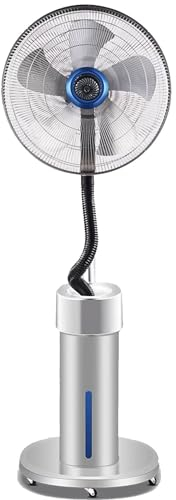 Ventilador de Pie Industrial con Agua Humidificación por Pulverización Gran Fuerza del Viento Depósito de Agua de 7,5 L Soplado Oscilante (Size : L)