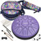 Steel Tongeu Drum(6 Pollici 11 Tonnellate in D) LEKATO Handpan Strumento Musicale Tamburi in Acciaio con Borsa per Tongue Drum, Tamburo del Handpan in Acciaio al Carbonio per Guarigione Meditazione,PU