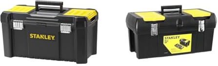 Stanley Werkzeugbox/Werkzeugkasten & Werkzeugbox Millenium (16 Zoll, mit herausnehmbarer Ablage, zwei Organizern, Metallschließen, Kunststffgroff) 1-92-065