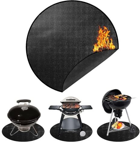 CECOMBINE Fire Pit Mat for Decking Heat Resistant Mat 36 Inch (91CM), Round Protector Pad Fireproof Heatproof Thicken Protective Fireplace for BBQ, Grill, Floor, Patio, Backyard, Camping