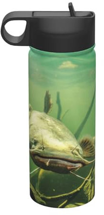 YFSGDLBN Pichet isotherme avec paille Motif poisson-chat sous-marin 532 ml
